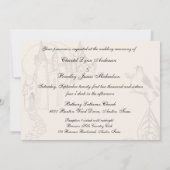 クリーム無条件ラブ5x7結婚式招待状 招待状 (裏面)