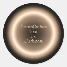 クリーム照明付きサークルシール付きブラウンクリスマス