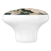 クリーム牡丹フローラセラミックドロワープルエレガント- セラミックノブ (側面)