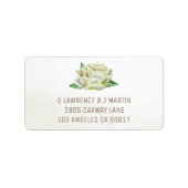 クリーム牡丹住所 シール (正面)