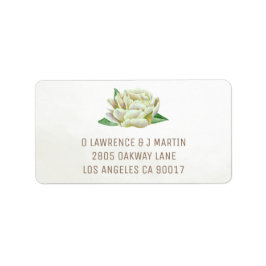 クリーム牡丹住所 シール