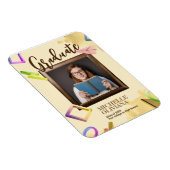 クリーム状の卒業発表をファンシーパーソナライズ マグネット (右側)