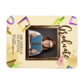 クリーム状の卒業発表をファンシーパーソナライズ マグネット (横)