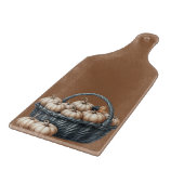 クリーム状カボチャ付き黒い秋かご カッティングボード (角)