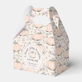 クリーム男女兼用リトルカボチャ赤ちゃんシャワー フェイバーボックス