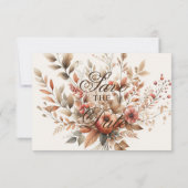 クリーム秋のカボチャ収穫日除く セーブザデート (裏面)