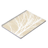 クリーム素朴ホワイトツリー枝 ノートブック (左側)