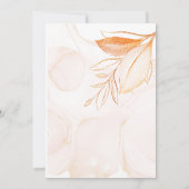 クリーム素朴植物花イニシャル結婚ズ 招待状 (裏面)