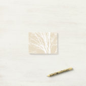 クリーム素朴茶色の白い木枝 ポストイット (デスク上)