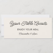 クリーム結婚のぶら下がった座席表ヘッダーカード 招待状 (正面)