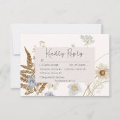 クリーム結婚の3ディナーに山花 出欠カード (正面)