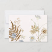 クリーム結婚の3ディナーに山花 出欠カード (裏面)