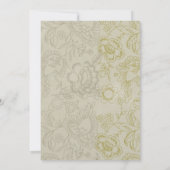 クリーム結婚フローラ 招待状 (裏面)