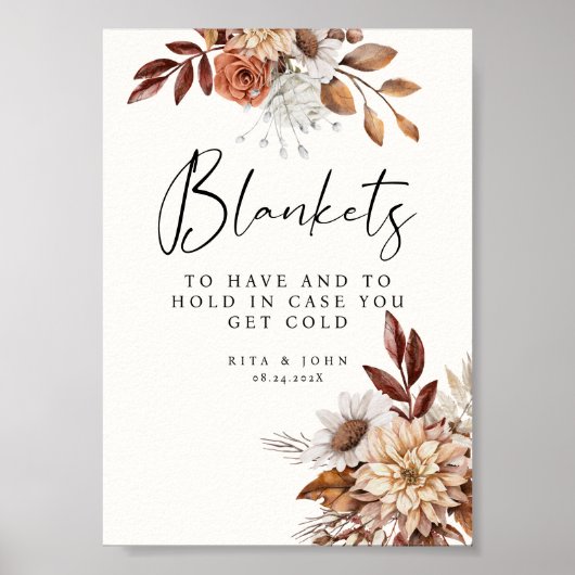 クリーム結婚ボホ持って飲み看板を保持する ポスター (正面)