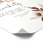 クリーム結婚ボホ持って飲み看板を保持する ポスター (角)