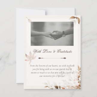 クリーム結婚秋の感謝サンキューカード サンキューカード