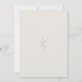 クリーム結婚詳細の葉囲い 招待状 (裏面)