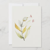 クリーム結婚詳細囲い 招待状 (裏面)