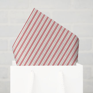 クリーム色と赤のストライプ クリスマス 薄葉紙