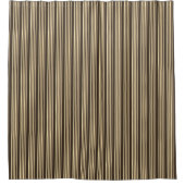 クリーム色のエスプレッソの濃いストライプ茶色 シャワーカーテン (正面)