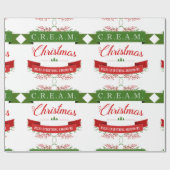 クリーム色のクリスマスは私のまわりですべてを支配します! ラッピングペーパー (フラット)