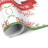 クリーム色のクリスマスは私のまわりですべてを支配します! ラッピングペーパー (ロールコーナー)