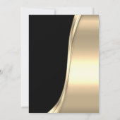 クリーム色のクリスマスボール ゴールド コーポレートパーティー 招待状 (裏面)