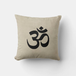 クリーム色のグランジのOm クッション