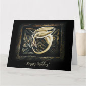 クリーム色のケルトアートドラゴン幻想 カード (正面)