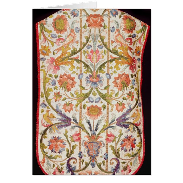 クリーム色のサテンのchasuble、ナポリの17世紀後半 (正面)