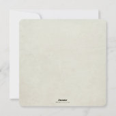 クリーム色のスクエアスノーベリー+ユーカリのクリスマスリース シーズンカード (裏面)