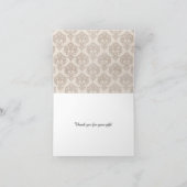 クリーム色のダマスク織 サンキューカード (内部)