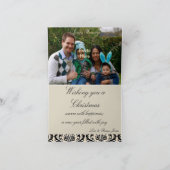 クリーム色のダマスク　写真挿入　～ クリスマスカード (内部)