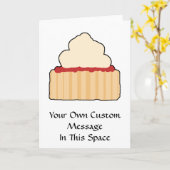 クリーム色のトッピングが付いている込み合いのScone カード (黄色い花)