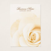 クリーム色のバラエレガントイヤリングディスプレイカード (正面)