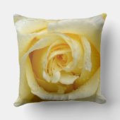 クリーム色のバラ クッション (裏面)
