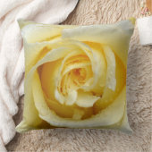 クリーム色のバラ クッション (ブランケット)