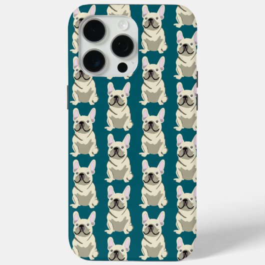 クリーム色のフレンチブルドッグ Case-Mate iPhoneケース (裏面)