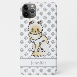クリーム色のペルシャ猫 かわいいキャラクター iPhone 11 PRO MAXケース