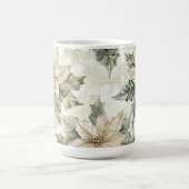 クリーム色のポインセチアの花 コーヒーマグカップ (中央)