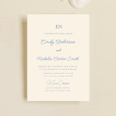 クリーム色のユニークなデジタルテンプレートの結婚式招待状 招待状