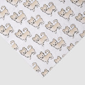クリーム色のロングコートチワワのかわいい犬のデザイン 薄葉紙 (詳細)