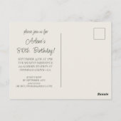 クリーム色のローズの80歳の誕生日 ポストカード (裏面)