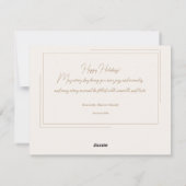 クリーム色の写真コラージュ 年末年始とクリスマスの挨拶 シーズンカード (裏面)