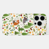 クリーム色の北欧スタイルのイラストパターン Case-Mate iPhoneケース (裏面 (横))