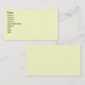 クリーム色の名刺 名刺 (正面/裏面)