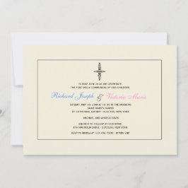 クリーム色の宗教的な招待状 招待状