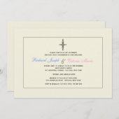 クリーム色の宗教的な招待状 招待状 (正面/裏面)