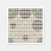 クリーム色の抽象芸術水玉模様(濃色) g9 スタンダードカクテルナプキン (正面)