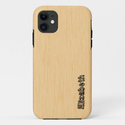 クリーム色の木目の背景 Case-Mate iPhoneケース (裏面)